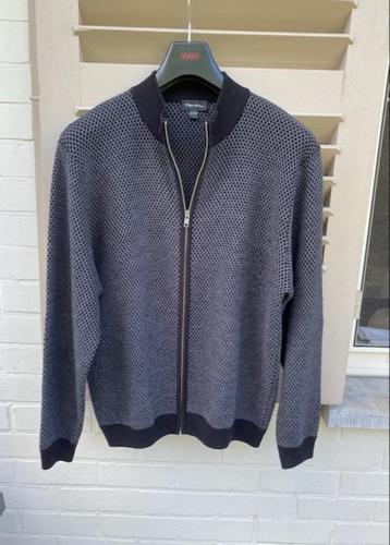 Gilet homme 100% laine vierge Peter Hahn noir gris clair XL beschikbaar voor biedingen