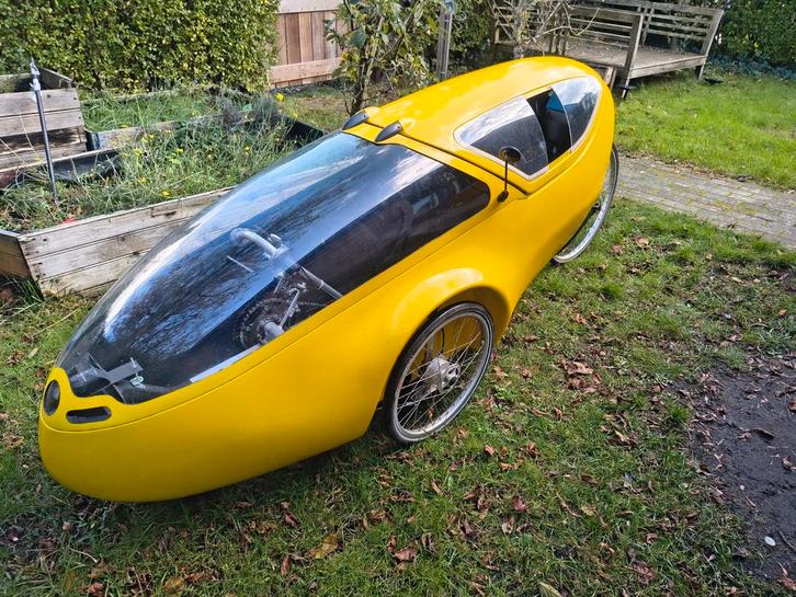 Velomobiel go-one 3, Fietsen en Brommers, Fietsen | Ligfietsen, Gebruikt, Ophalen