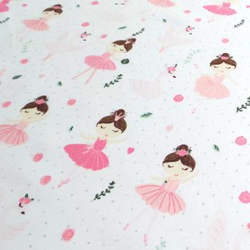 Promo! 6213) 140x50cm katoen ballerina en zwaan wit beschikbaar voor biedingen