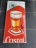 Cristal Alken Emaille bord, Verzamelen, Biermerken, Ophalen of Verzenden, Zo goed als nieuw, Reclamebord, Plaat of Schild