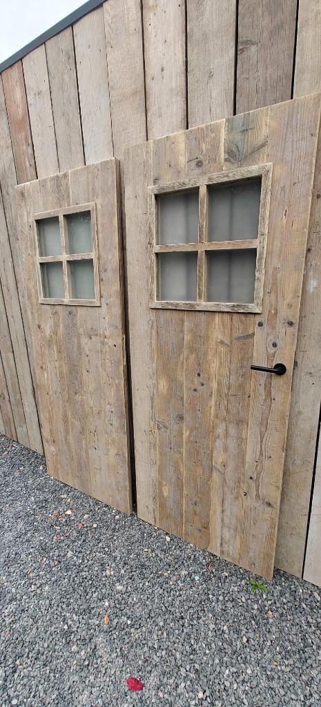 binnendeur- schuifdeur of vouwdeur uit echt steigerhout !!!, Doe-het-zelf en Bouw, Deuren en Vliegenramen, Nieuw, Binnendeur, Ophalen