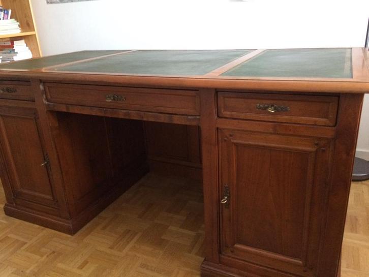 Bureau en mérisier massif, Huis en Inrichting, Bureaus, Gebruikt, Bureau, Ophalen