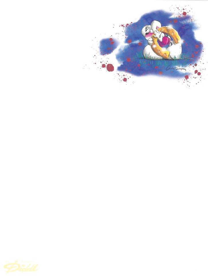 Diddl wit briefpapier, Verzamelen, Diddl, Zo goed als nieuw, Papier, Kaart of Schrift, Diddl, Ophalen of Verzenden