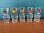 Vintage Looza glazen met fruitmotief, Ophalen of Verzenden, Gebruikt, Frisdrankglas
