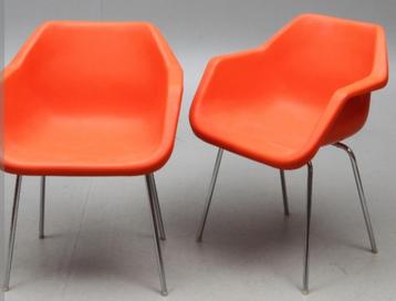 Vintage stoelen Space age pop-art cultuur oranje  beschikbaar voor biedingen
