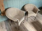 4 Rotan stoelen, gietijzer frame, Huis en Inrichting, Fauteuils, Ophalen