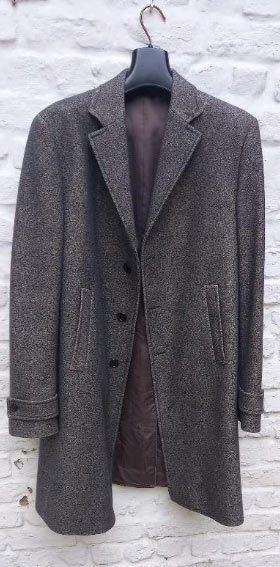 GIANFRANCO FERRE JEAN 3/4 lange jas L, Kleding | Heren, Kostuums en vesten, Gedragen, Maat 52/54 (L), Grijs, Ophalen of Verzenden