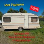 Caravan wilk met papieren 4 slaapplaatsen Badkamer werfkeet, Ringverwarming, Bedrijf, Treinzit, 5 tot 6 meter