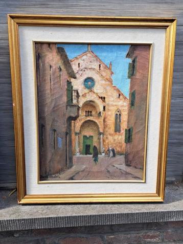 huile sur toile signe bernard houisen beschikbaar voor biedingen