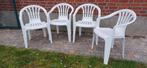 Meubles de jardin en plastique, table, chaises de jardin, en, Jardin & Terrasse, Ensembles de jardin, Chaise, Synthétique, Enlèvement