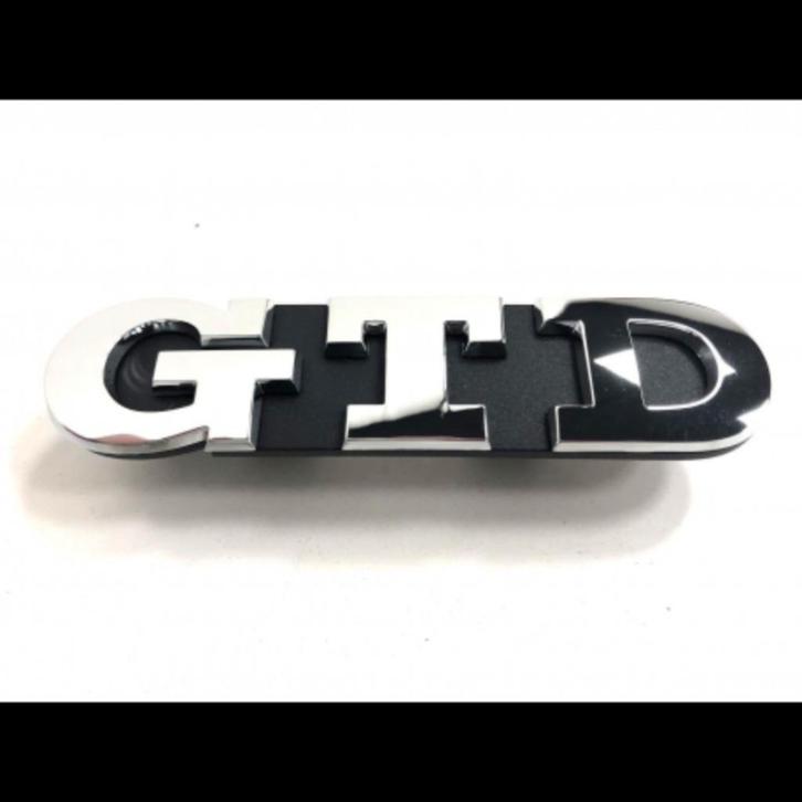 LOGO GTD CHROME POUR CALANDRE AVANT GTI - GTD VW GOLF 7, Auto diversen, Tuning en Styling, Ophalen of Verzenden