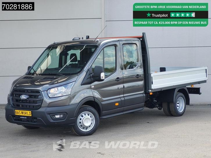 Ford Transit 170pk Automaat Dubbel Cabine 3500kg Trekhaak Op, Auto's, Bestelwagens en Lichte vracht, Bedrijf, Te koop, Achteruitrijcamera