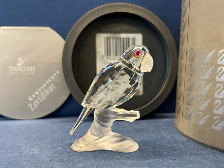 Swarovski Papegaai op stam, Verzamelen, Swarovski, Nieuw, Figuurtje, Ophalen of Verzenden