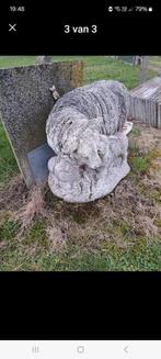 Schaap met 2lammetjes in beton, Tuin en Terras, Tuinbeelden, Ophalen, Zo goed als nieuw, Beton