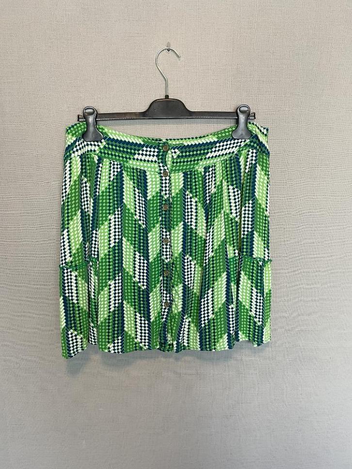 Blauw-wit-groene rok van Vero Moda (40), Kleding | Dames, Rokken, Zo goed als nieuw, Maat 38/40 (M), Blauw, Boven de knie, Ophalen of Verzenden