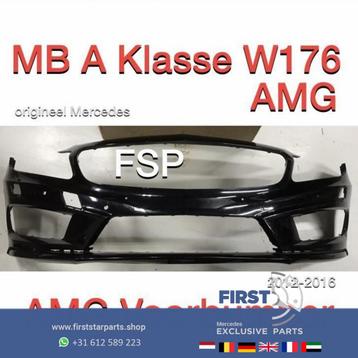 W176 AMG Voorbumper Mercedes A Klasse 2012-2018 zwart PDC Xe disponible aux enchères