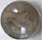 Canada Lynx 2017, 1oz zilver .9999 UNC in capsule, Postzegels en Munten, Edelmetalen en Baren, Verzenden, Zilver