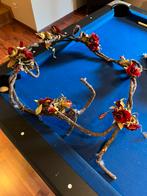 Devoratieve slinger rode rozen op hout 1,90 m, Diversen, Ophalen of Verzenden, Zo goed als nieuw