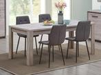 Eettafel ELINA 190 cm grijze eik, Huis en Inrichting, Ophalen, Gebruikt, 150 tot 200 cm, Eikenhout