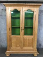 Eiken vitrine kast, Eikenhout, Met deur(en), 25 tot 50 cm, 100 tot 150 cm