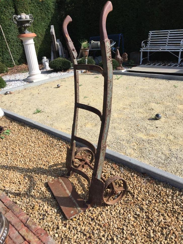 Zware , ijzeren retro / vintage steekwagen, Antiek en Kunst, Antiek | Gereedschap en Instrumenten, Ophalen