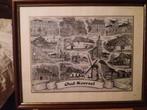 Oud - Koersel : Glasgravure / Ets / Kader, Ophalen of Verzenden