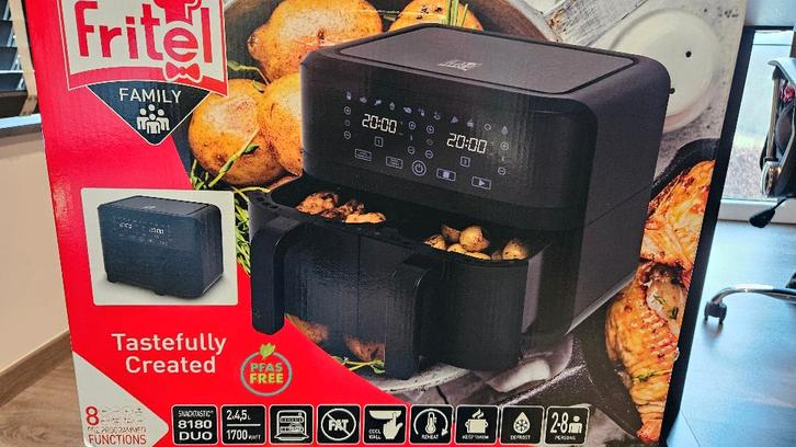 Fritel SnackTastic 8180 DUO, Electroménager, Friteuses, Neuf, 4 litres ou plus, Friteuse duo, Pan intérieur amovible, Enlèvement ou Envoi