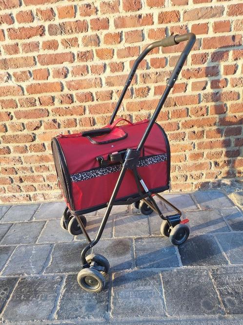 Opvouwbare hondenbuggy met draagbare mand, Dieren en Toebehoren, Honden-accessoires, Gebruikt, Ophalen