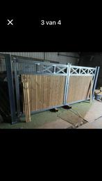 Dubbel opendraaiende poort, Tuin en Terras, Ophalen, Nieuw, 150 tot 200 cm, IJzer
