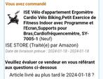 Velo appartement, Sports & Fitness, Course, Jogging & Athlétisme, Comme neuf, Enlèvement