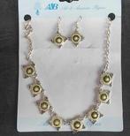 ketting met oorringen geel nieuw, Bijoux, Sacs & Beauté, Colliers, Enlèvement ou Envoi, Jaune