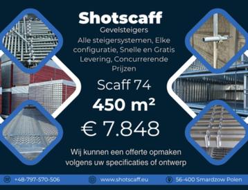 Nieuwe gevelsteiger Plettac | 450 m² | Snelle levering beschikbaar voor biedingen