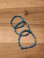 Armbanden, 3 stuks, blauwe en grijze tinten, leuk als cadeau, Ophalen, Zo goed als nieuw, Blauw