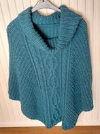 Poncho met rolkraag petroleum, Ophalen of Verzenden