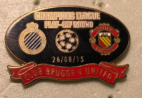 PIN Club Brugge FC BRUGES Manchester United 5e, Verzamelen, Speldjes, Pins en Buttons, Zo goed als nieuw, Speldje of Pin, Sport