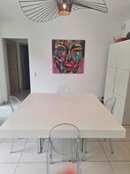 witte vierkante eettafel, Ophalen, Vierkant, Glas