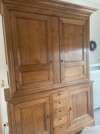 Antieke eiken deux corps kast., Huis en Inrichting, Kasten | Buffetkasten, Ophalen, Zo goed als nieuw