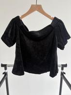 Juicy Couture off the shoulder top velours - zwart, Zwart, Ophalen of Verzenden, Zo goed als nieuw, Korte mouw