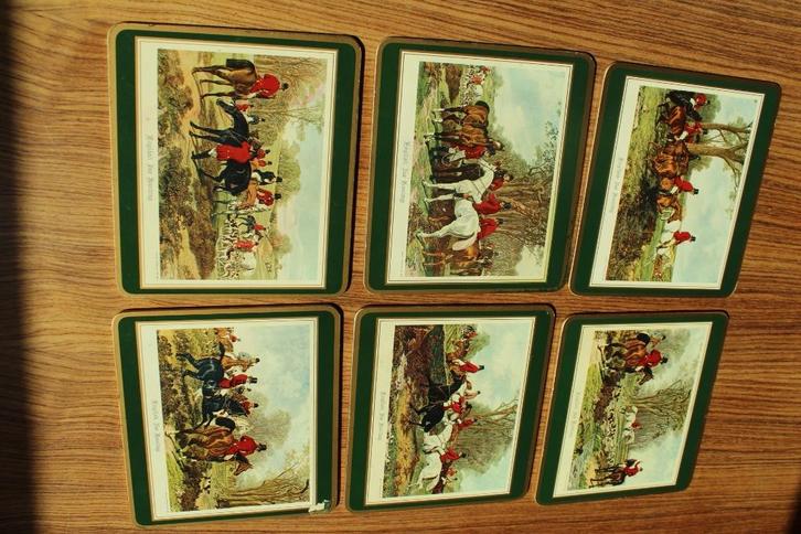 Lot de 6 sets de table Pimpernel "Place Mats" Fox Hunting, Antiek en Kunst, Antiek | Woonaccessoires, Ophalen