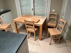 Eiken tafel met 4 stoelen, Huis en Inrichting, Tafels | Eettafels, Ophalen, Zo goed als nieuw