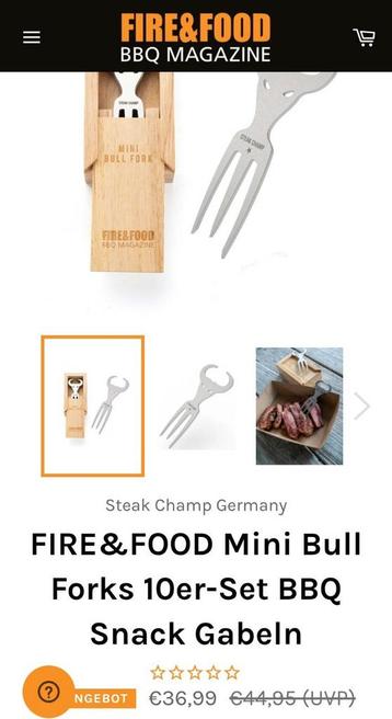 Vorkjes, Mini Bull Forks (10 stuks) beschikbaar voor biedingen
