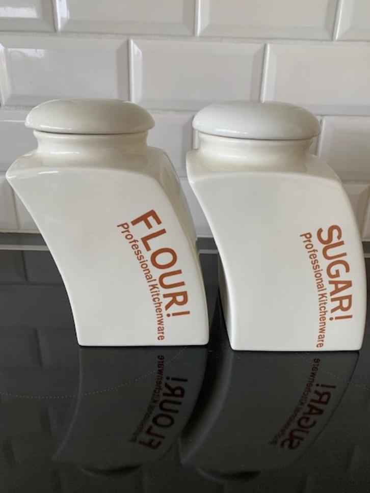 2 landelijke voorraadpotten - nieuwstaat, Huis en Inrichting, Keuken | Servies, Nieuw, Ophalen