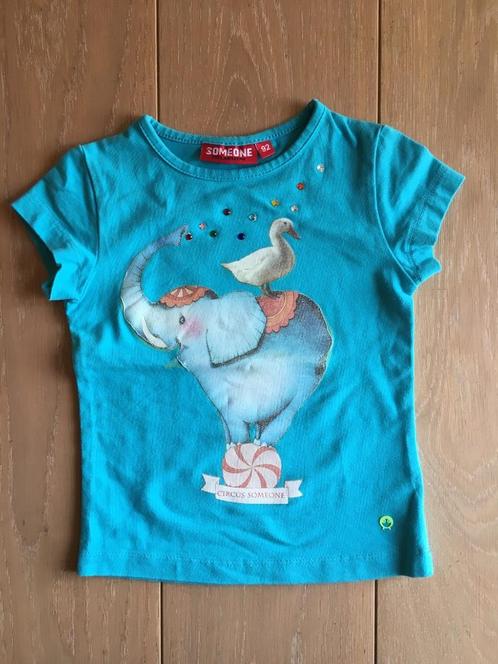 T-shirt blauw someone maat 92, Kinderen en Baby's, Kinderkleding | Maat 92, Nieuw, Meisje, Shirt of Longsleeve, Ophalen of Verzenden