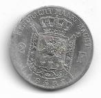Belgique : 2 francs 1887 FLAMANDS - le plus rare, Timbres & Monnaies, Argent, Envoi, Monnaie en vrac, Argent