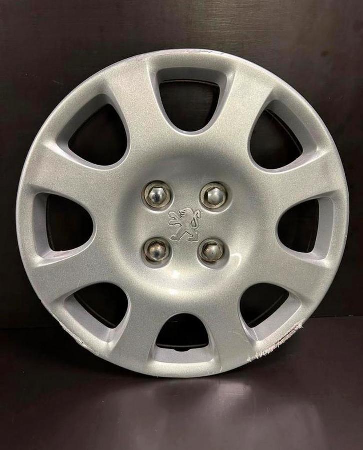 1 enjoliveur d’origine Peugeot 207,208,307,308 partner 15", Autos : Divers, Enjoliveurs, Utilisé, Enlèvement ou Envoi