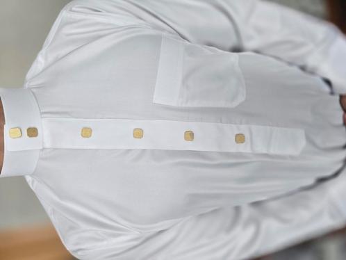 Qamis witgouden boutonnieres, Kleding | Heren, Kostuums en vesten, Zo goed als nieuw, Wit, Ophalen of Verzenden