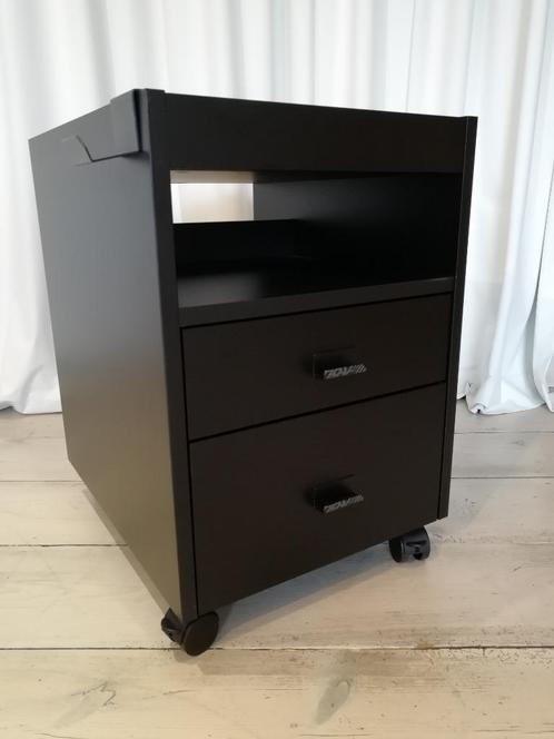 IKEA UPPSPEL Ladeblok op wielen, 40x58 cm, Zwart, Huis en Inrichting, Bureaus, Zo goed als nieuw, Bureau, Met wielen, Ophalen
