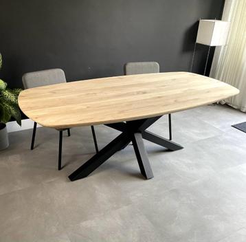 Eiken Tafel (Deens) OVAAL -Massief Eiken - Matrix Poot NIeuw beschikbaar voor biedingen