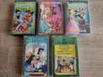 LOT: 5 MUZIEKCASSETTEN: SNEEUWWITJE-ALLADIN-DOORNROOSJE...., 2 t/m 25 bandjes, Ophalen of Verzenden, Zo goed als nieuw, Origineel