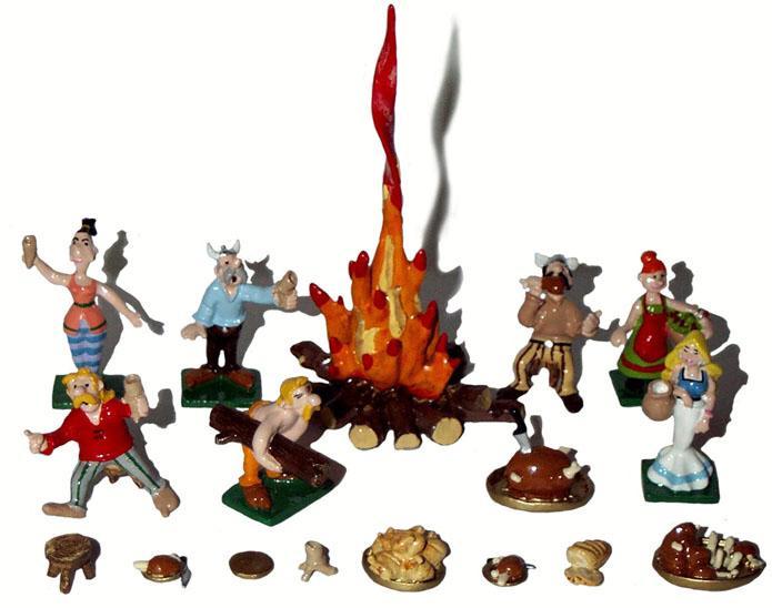 Le banquet asterix - pixi - uderzo - mini village asterix, Verzamelen, Beelden en Beeldjes, Zo goed als nieuw, Ophalen of Verzenden
